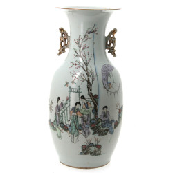 CHINE XIXème - Vase en porcelaine blanch