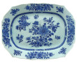 CHINE - Plat rectangulaire en porcelaine