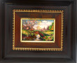 Tableau en émaux polychromes décor d'un 