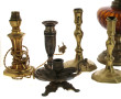 Lot de lampes à pétroles et de divers bo
