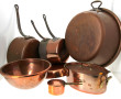 Joli lot de cuivres culinaires dont fai