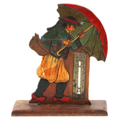 R.PRADIEC (Xxème) - Baromètre en bois py