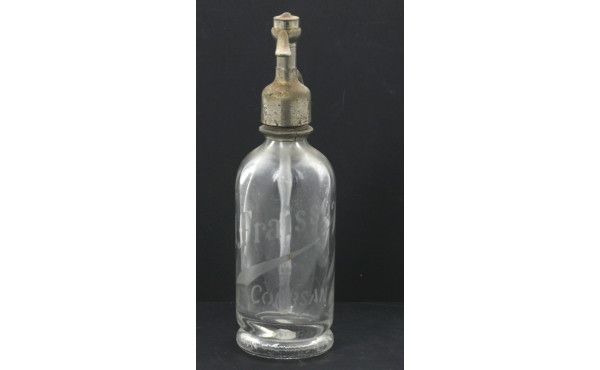 Petite bouteille d'eau de seltz ancienne