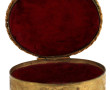 Boîte à bijoux ancienne de forme ovale e
