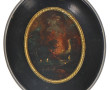 "Paysage animé", miniature peinte sur cu