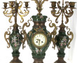 Garniture ART NOUVEAU en céramique à déc