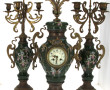 Garniture ART NOUVEAU en céramique à déc