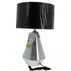 Lampe à poser, piètement en verre, avec 