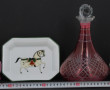 Lot comprenant un poudrier en porcelaine