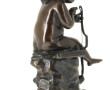 ANGELOT à l'arc - Grand sujet en bronze 