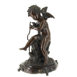 ANGELOT à l'arc - Grand sujet en bronze 