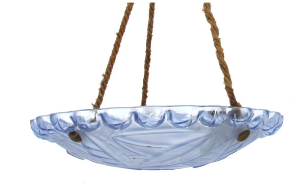 Vasque de suspension Art Déco en verre 