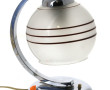 Lampe à poser en métal chromé et abat-jo