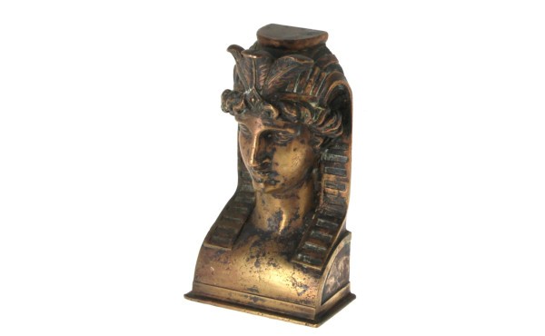 Presse-papier "Tête d'égyptienne", bronz