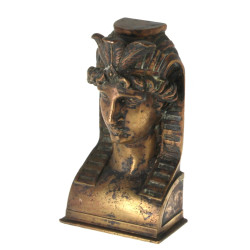 Presse-papier "Tête d'égyptienne", bronz