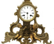 Pendule rocaille en bronze doré et redor