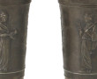 Paire de vases forme tulipe en métal com