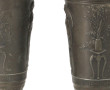 Paire de vases forme tulipe en métal com
