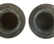 Paire de vases forme tulipe en métal com