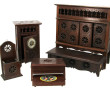 Lot de 5 meubles miniatures bretons en b