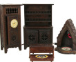 Lot de 4 meubles miniatures bretons en b