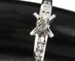 Bague en or gris 18 cts (non poinçonnée)