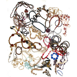 Lot de bijoux fantaisie vintage : collie