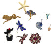 BROCHES - Lot de 10 broches fantaisie en