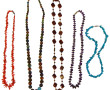 5 colliers fantaisie dont pierres, et un