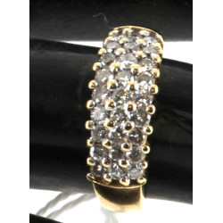 Bague jonc en or jaune 18 cts, poinçon t