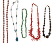 5 colliers fantaisie dont pierres, et un