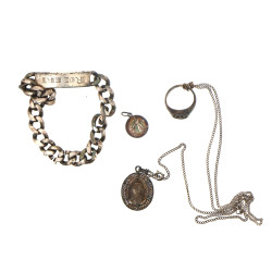 Lot de bijoux en argent gourmette "Rober