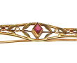 Broche barrette ancienne en or jaune 18 