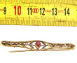 Broche barrette ancienne en or jaune 18 