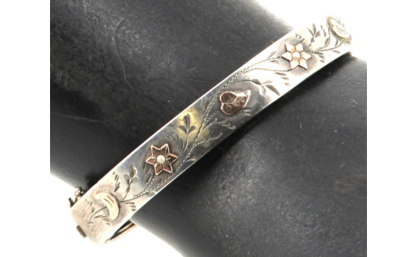 Bracelet enfant ancien en argent, poids 