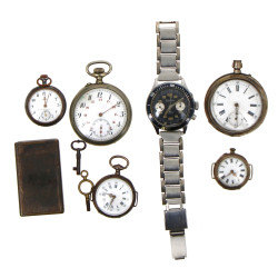 Lot de montres et divers : 2 montres gou