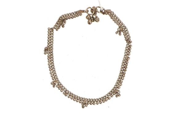 Bracelet de cheville en argent, travail 