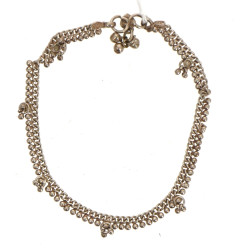 Bracelet de cheville en argent, travail 