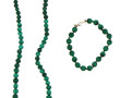 Bracelet et collier en perles de malachi