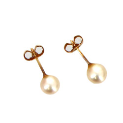 Puces d'oreilles en or jaune 18 cts (non