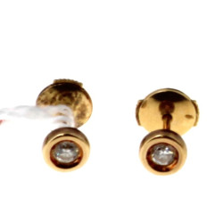 Paire de puces d'oreilles en or jaune 18