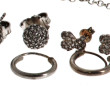 Lot de bijoux en argent : un bracelet cœ