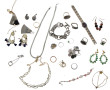Lot de bijoux fantaisie dont collier, mo