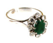 Bague en or 18 cts, poinçon tête d'aigle
