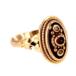 Bague ancienne en or jaune 18 cts, poinç