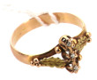 Bague ancienne 3 ors, 18 cts, poinçon tê