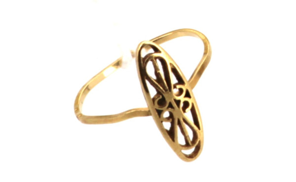 Bague en or jaune 18 cts, poinçon tête d