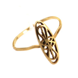 Bague en or jaune 18 cts, poinçon tête d