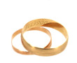 Deux alliances en or 18 cts, poids 2,90 