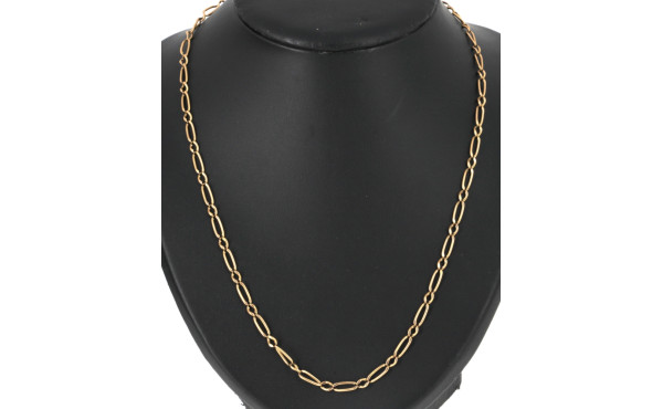 Chaîne à maille alternée en or jaune 750